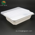 Caja de bento de plástico para comida para comida de alimentación desechable
